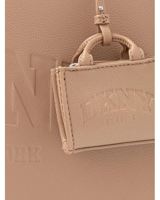 DKNY Natural Logo-Embossed Tote Bag