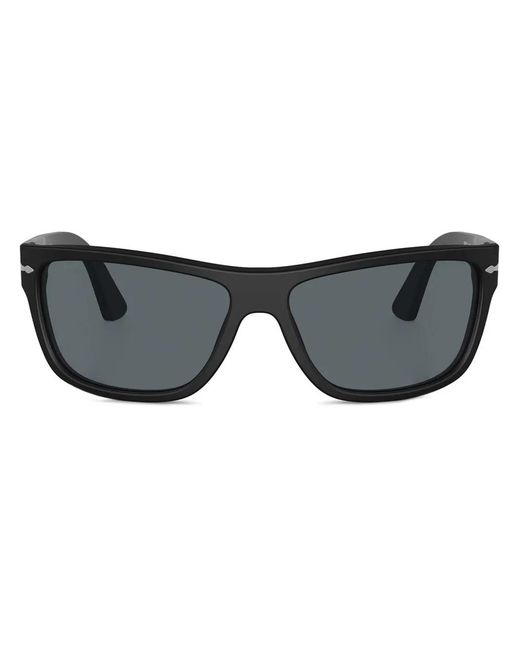 Persol Black Geometric-Frame Sunglasses