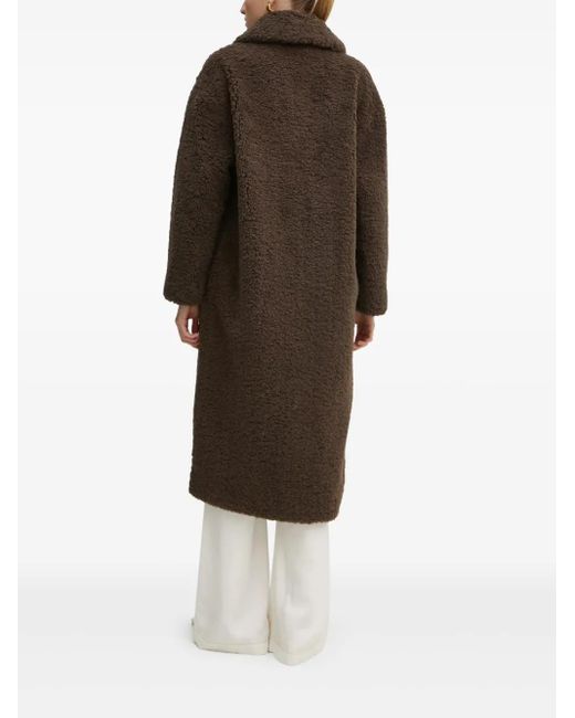 Guess Brown Buttoned Collared Coat