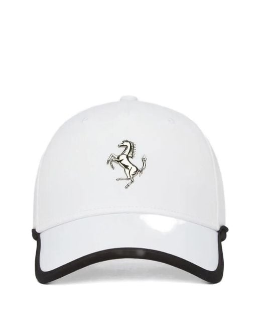 Ferrari White Logo-Plaque Baseball Cap for men