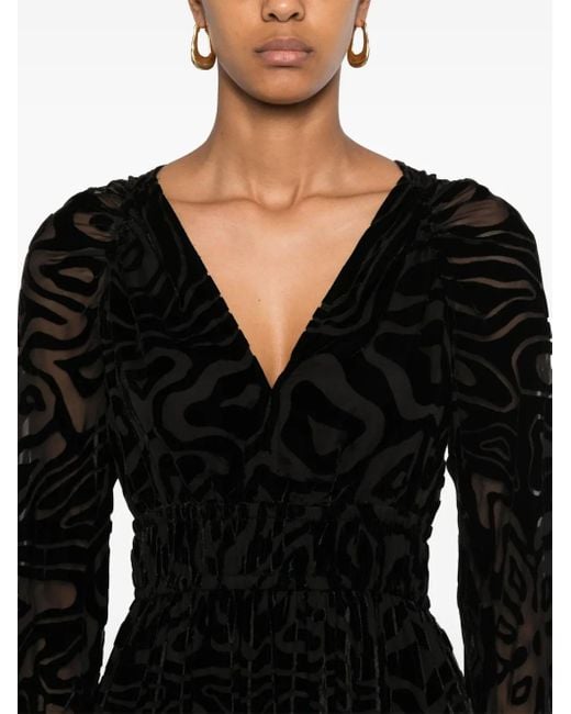 Ulla Johnson Black Elora Midi Dress
