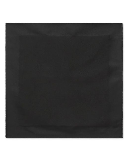 Dolce & Gabbana Black Embroidered-Logo Silk Pocket Square for men