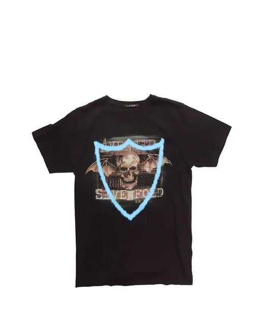 HTC Black Sevenfold Graphic-Print T-Shirt for men