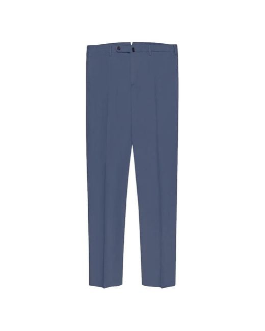 Incotex Blue Chinolino Regular-Fit Trousers for men