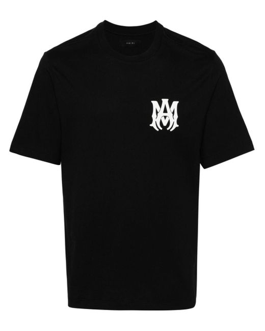 Amiri Black Logo-print Short-sleeve T-shirt for men