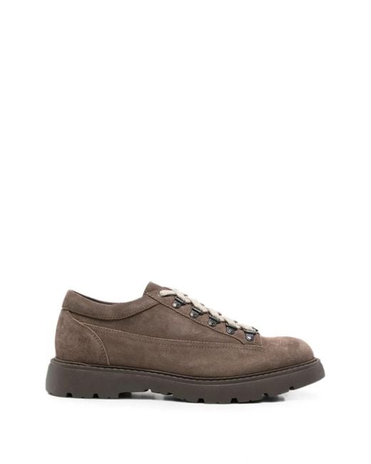 Doucal's Brown Lace-Up Suede Boots for men