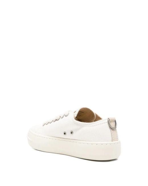 Represent White Logo-Patch Sneakers for men