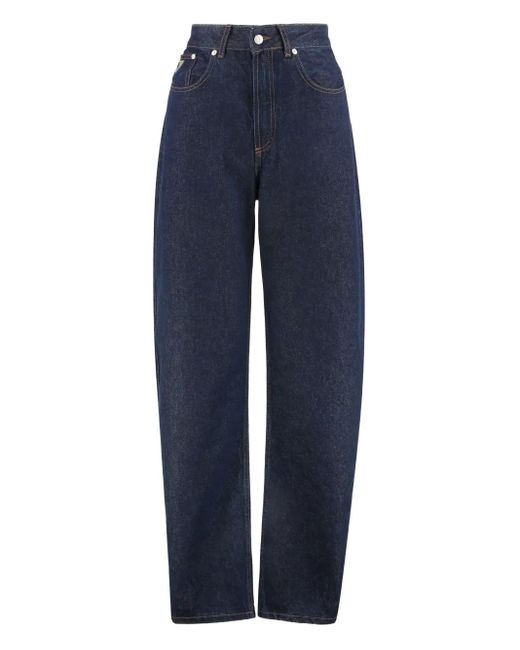 Lois ボタン ストレートジーンズ Blue
