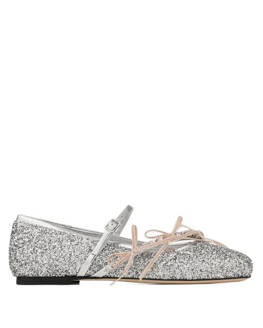 Jimmy Choo White Loli Ballerinas