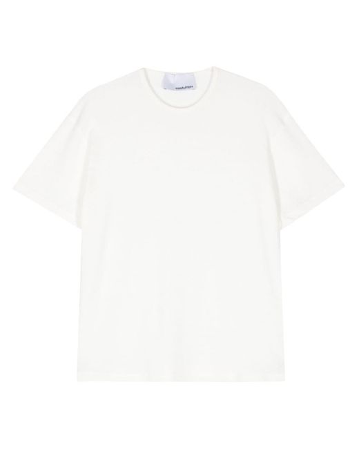 Costumein White Short-sleeve Cotton T-shirt for men