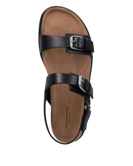 Vagabond Black Effie Buckle-Strap Sandals