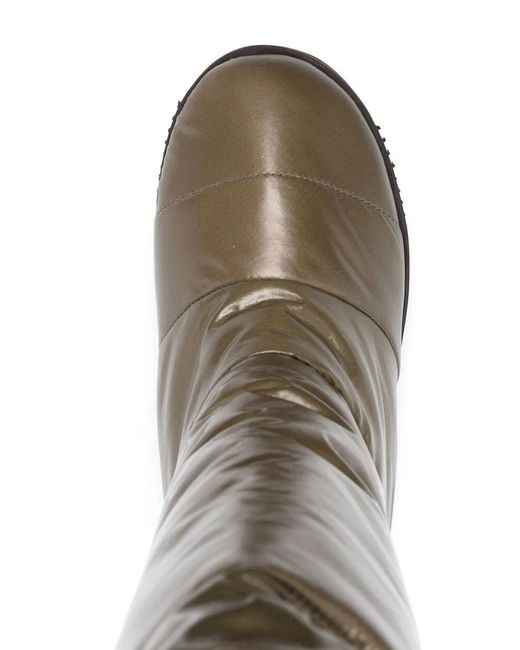 Gia Borghini Green Drawstring-Ankle Padded Boots