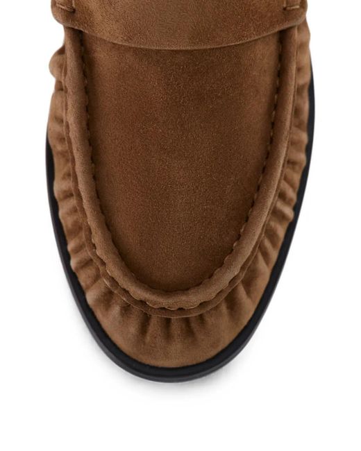 12 STOREEZ Brown Arbat Gathered Loafers