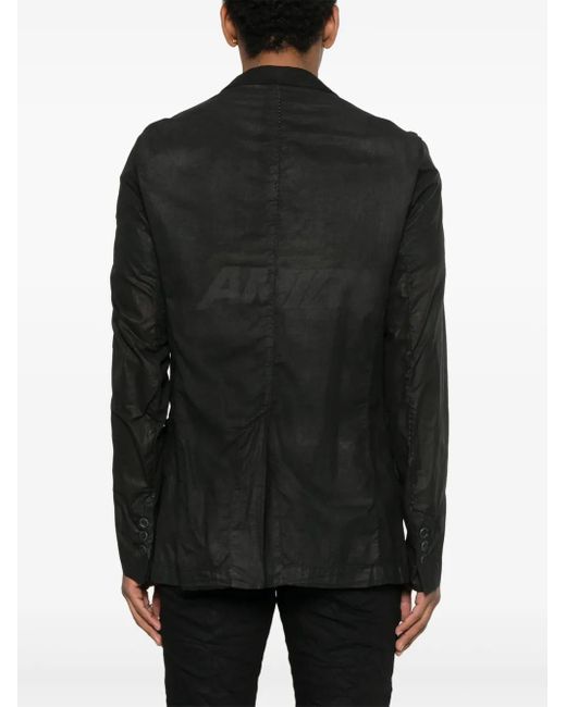 Masnada Black Crinckled Blazer for men
