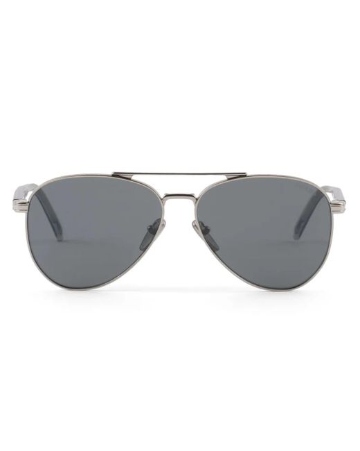 Prada Pilotenbrille Mit Doppelsteg in Gray für Herren