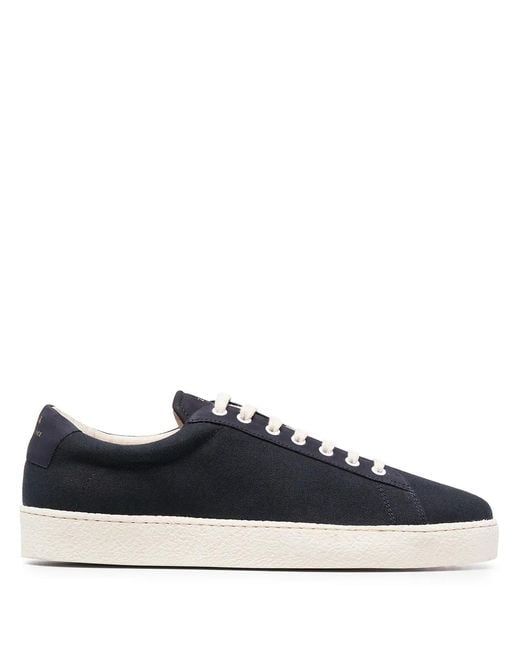 Zespà Blue Leather Lace-Up Trainers for men