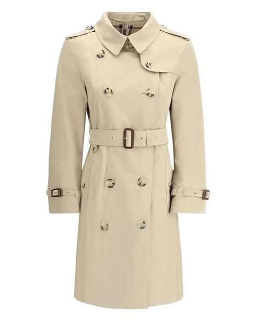 Gabardina Chelsea Heritage midi Burberry de color Natural