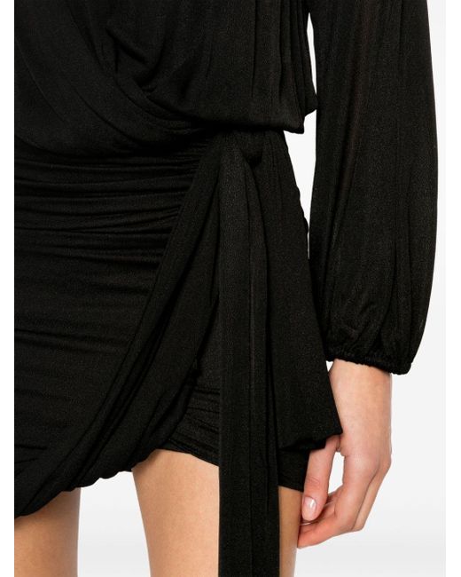 Blumarine Black Kleid mit drapiertem Ausschnitt