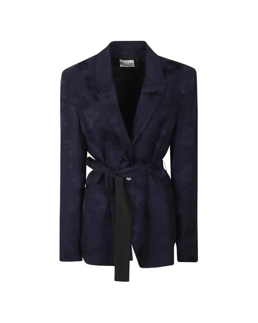 Forte_forte Blue Floral-Jacquard Blazer