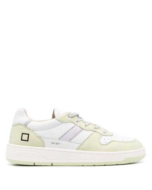 Date White Court 2.0 Panelled Leather Sneakers