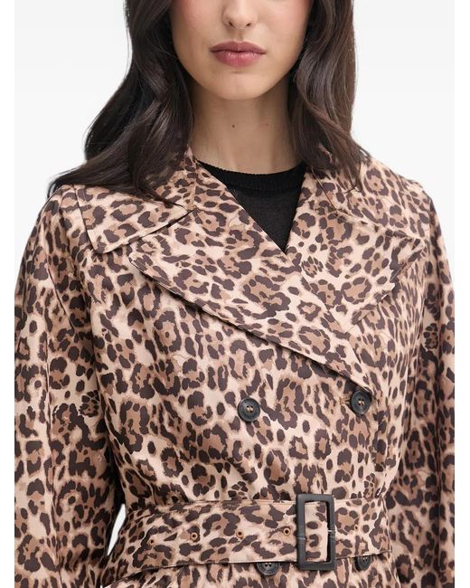 Save The Duck Brown Tecla Double-Breasted Coat