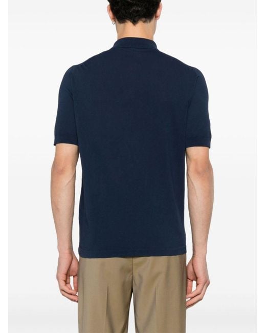 Eleventy Blue Cotton Polo Shirt for men