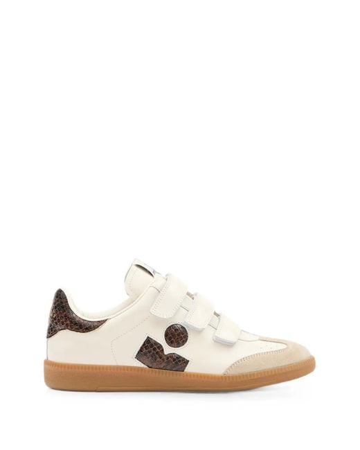 Isabel Marant White Touch-Strap Sneakers