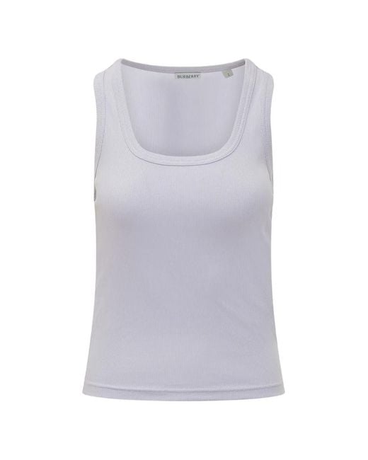 Burberry Gray Festival Ribbed Tank Top
