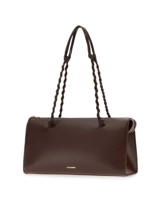Jil Sander Brown Tangle Tent Shoulder Bag