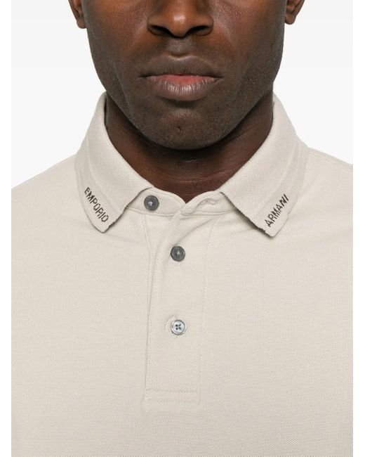 メンズ Emporio Armani ピケ ポロシャツ White