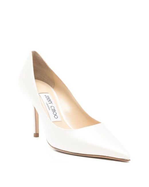 Jimmy Choo White 85Mm Love Pumps