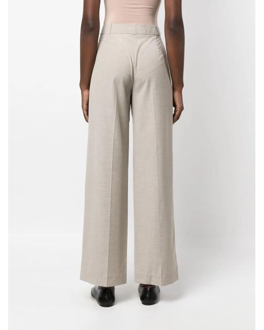 Low Classic Natural High-Waisted Pleated Trousers