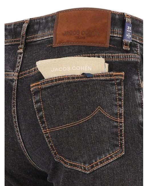 Jacob Cohen Black Bard Slim-Fit Jeans for men