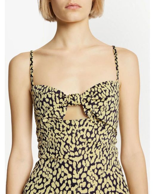 Proenza Schouler Green Leopard-Print Tank Dress