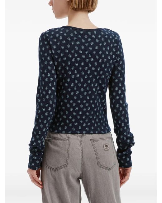 Chocoolate Blue All-Over-Print Long-Sleeve T-Shirt