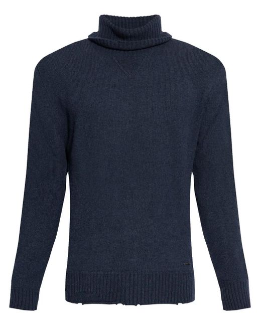 Pull En Maille Fine À Col Roulé DSquared² pour homme en coloris Blue