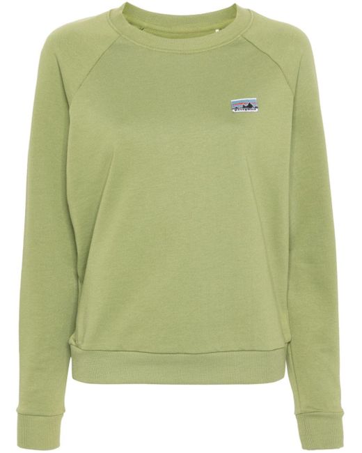Patagonia Green Logo-patch Organic Cotton Sweatshirt