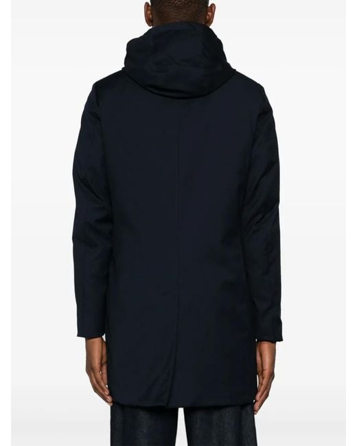 Moorer Black Redon-Pum Hooded Coat for men