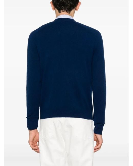 Bompard Blue Crew-Neck Sweater for men