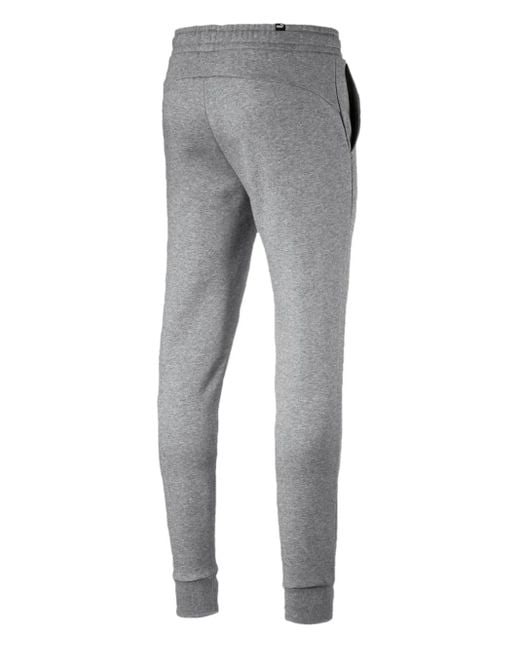 PUMA Gray Logo-Print Track Pants for men