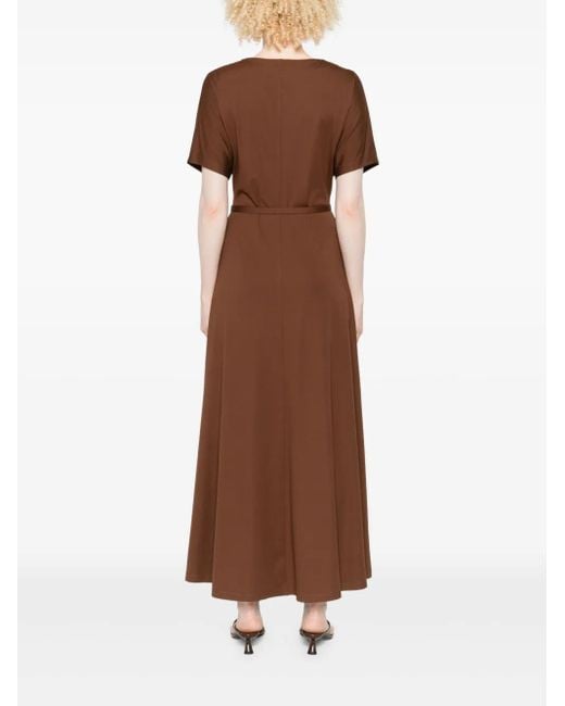 Vestido midi con cinturón Imperial de color Brown