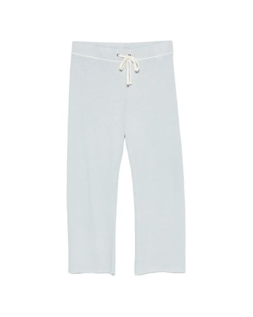 James Perse White Drawstring Track Pants