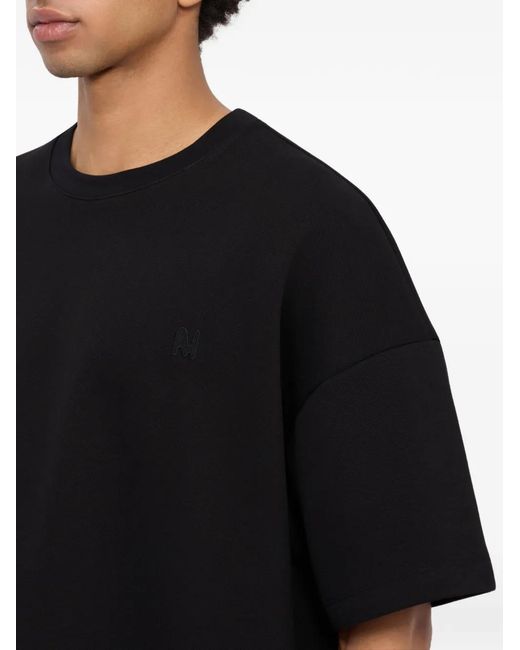 MSGM Black Logo T-Shirt for men