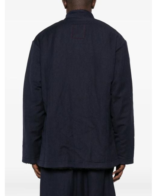 Uma Wang Blue Knotted-Front Jacket for men