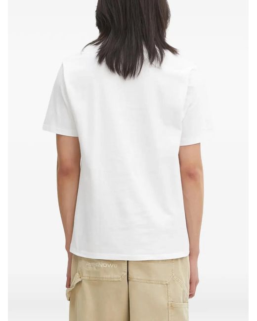 A Bathing Ape White Palm Tree Camo College Graphic-Print T-Shirt for men