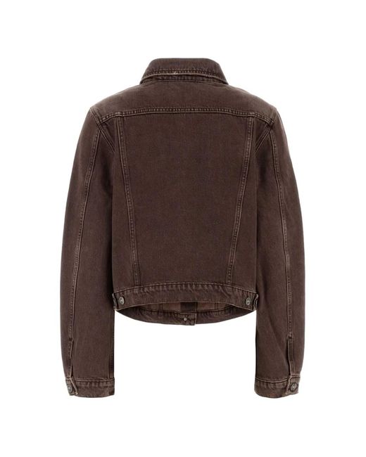 Our Legacy Brown Buttoned Denim Jacket