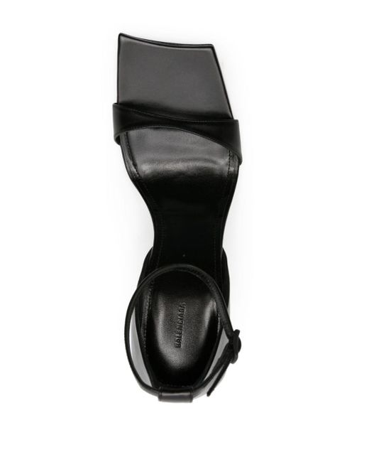 Balenciaga Black Hourglass 100 Leather Sandals