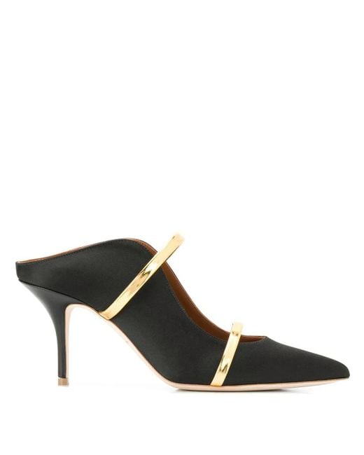 Malone Souliers Black Maureen 70 Satin Stiletto Mules
