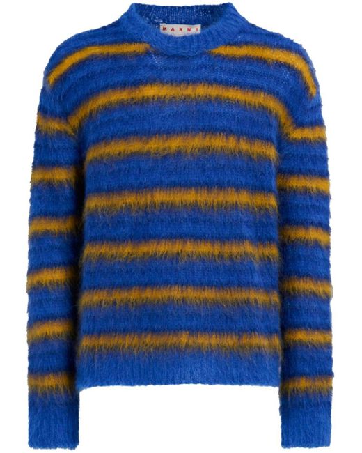 Marni Blue Mohair-blend Jumper for men