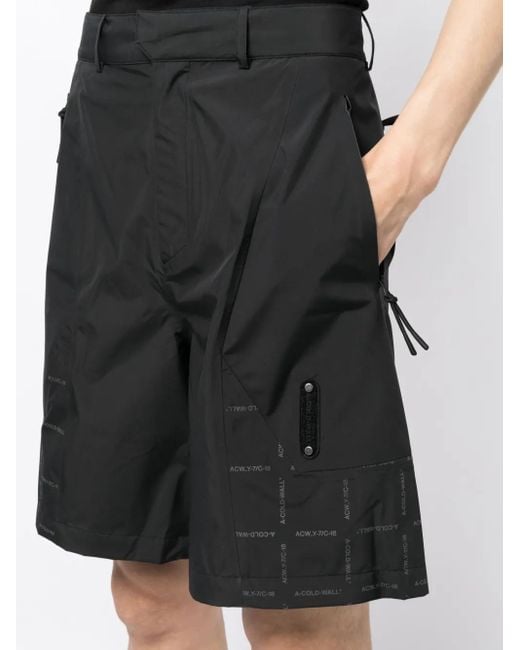 A_COLD_WALL* Black Grisdale Storm Cargo Shorts for men